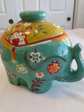 World Market Ceramic Elephant Shaped Cookie Jar